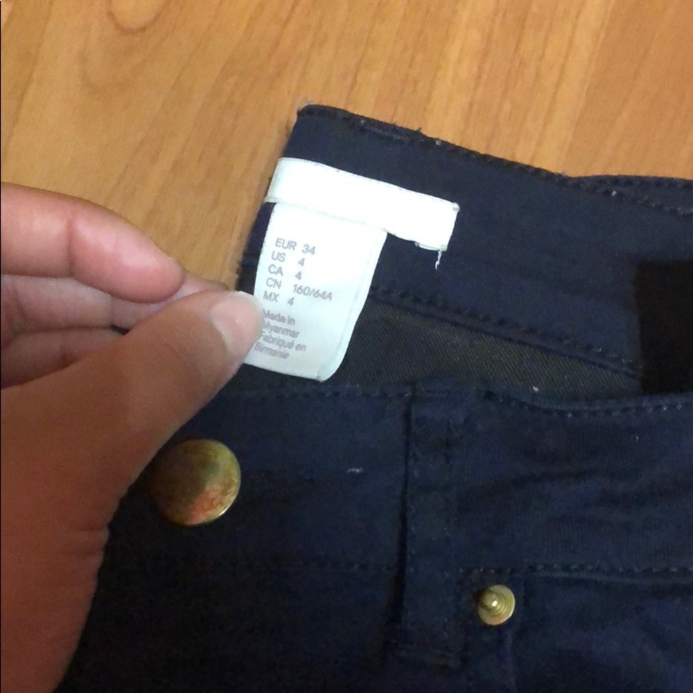 Straight Leg H & M Navy Jeans